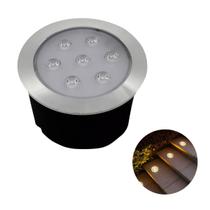 Balizador Led Embutir Chão Piso Jardim 7w 3000k Bivolt Ip67