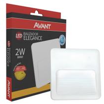 Balizador Led Embutir Quadrado Elegance Branco 4x4 2w Avant