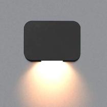 Balizador LED Pod Preto 1,5W 3000K Bivolt IP65 Externo Opus