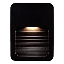 Balizador Led Preto Externo 2w Embutir Parede Escada 3000k Branco Quente Balizador Led Preto Externo 2w Embutir Parede Escada 3000k Branco Quente