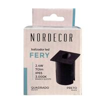 Balizador Led Quadrado Fery 2,4W 3000K Preto IP65 - MB Led - 2373 Balizador Led Quadrado Fery 2,4W 3000K Preto IP65 - MB Led - 2373