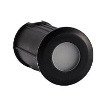 Balizador Led Redondo Externo IP66 Preto 1W Luz Amarela 3000K