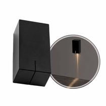Balizador LED Sobrepor Risk Preto 3W 5 Luz Quente Externo Stella ST3051
