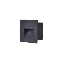 Balizador Nordecor Linder Embutir Quadrado Led Bivolt Preto 3000k Luz Amarela 2446 Balizador Nordecor Linder Embutir Quadrado Led Bivolt Preto 3000k Luz Amarela 2446