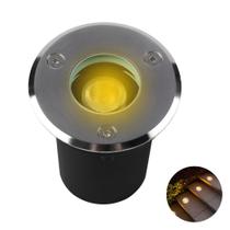 Balizador Piso 1w Led Embutir Ip65 Luz Branco Quente Jardim