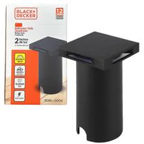 Balizador Quadrado Embutir 1w Preto 2 Fachos 3000k IP67