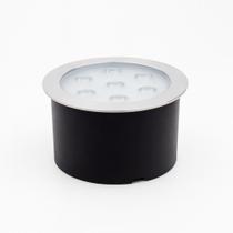 Balizador Spot Led Chão 20w Embutir Inox Estrutura Preto Balizador Spot Led Chão 20w Embutir Inox Estrutura Preto