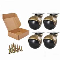 Ball Caster Wheels ENYKE Vintage de 2 polegadas para móveis de 360 libras Ball Caster Wheels ENYKE Vintage de 2 polegadas para móveis de 360 libras