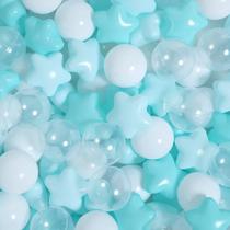 Ball Pit Balls TRENDPLAY Star 100 unidades para crianças pequenas, verdes e transparentes