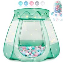 Ball Pit Tent Tikolus com 50 bolas, tenda dobrável para 1-3 anos