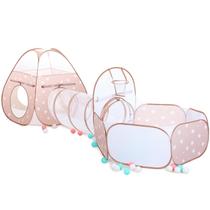 Ball Pit Tunnel Toy SISTICKER 3 em 1 Ball Pit Tunnel