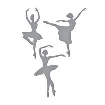 Ballet Dancer Cutting Die Stencil Wonderful Gift for Children Teen Boys Girls - Silver