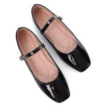 Ballet Flats Stunner Stunner para mulheres Mary Jane Black 39 (7,5)