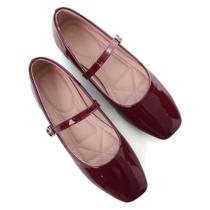 Ballet Flats Stunner Stunner para mulheres vinho tinto tamanho 41 (8,5)