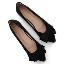 Ballet Flats Stunner Womens Bowknot Flower Black Tamanho 43 (10)