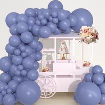 Balloon Arch Garland SCMDOTI Denim Azul Cinza Tamanhos Diferentes