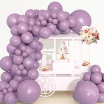 Balloon Arch SCMDOTI com enchimento duplo, lilás fosco, roxo
