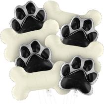 Balloon KatChon Dog Paw and Bone, pacote de 29 polegadas com 8 Balloon KatChon Dog Paw and Bone, pacote de 29 polegadas com 8