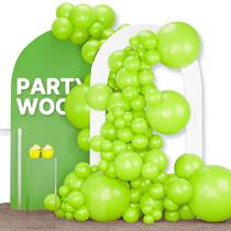 Balloon PartyWoo Lime Green, pacote de 120 unidades de tamanhos diferentes