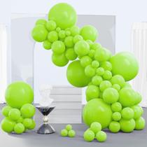 Balloon PartyWoo Lime Green, pacote de 140 unidades, 18 cm, 30 cm, 25 cm, 13 cm