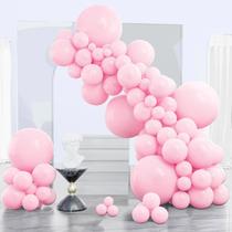 Balloon PartyWoo Pastel Pink 120 unidades de tamanhos diferentes
