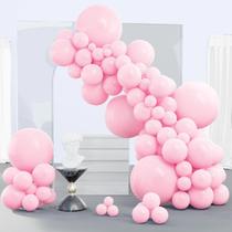 Balloon PartyWoo Pastel Pink 140 unidades de tamanhos diferentes
