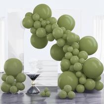 Balloon PartyWoo Sage Green 100 unidades de tamanhos diferentes Balloon PartyWoo Sage Green 100 unidades de tamanhos diferentes