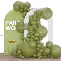 Balloon PartyWoo Sage Green 127 unidades de tamanhos diferentes
