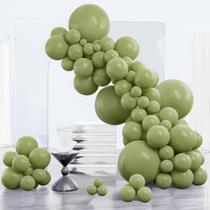 Balloon PartyWoo Sage Green 152 unidades em tamanhos diferentes