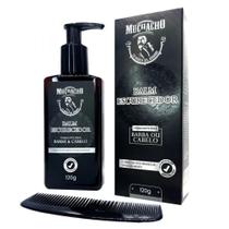 Balm Escurecedor Tonalizante de Barba e Cabelo Muchacho 120ml - Com pente aplicador