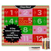 Balm labial ChapStick Advent Calendar, pacote com 12 sabores natalinos