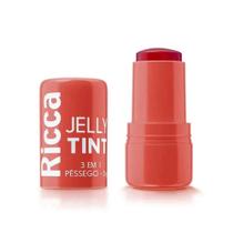 Balm Labial Ricca Jelly Tint Pêssego 3 em 1