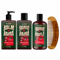 Balm Shampoo Barba e Cabelo Pente Curvo Guaraná Don Alcides