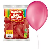 Balões 09 Liso Com 50un Bexigas New Pink 108106850 - São Roque