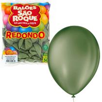 Balões 09 Liso Com 50un Bexigas Verde Eucalipto 108109150 - São Roque Balões 09 Liso Com 50un Bexigas Verde Eucalipto 108109150 - São Roque