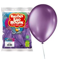 Balões 09 Metallic Com 25un Bexigas Roxo 1085313225 - São Roque