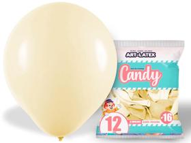 Balões Bexigas Balão Candy Colors Pastel Diversas Cores - 16 Polegadas - Art Latex - Pacote 12 Unidades Latéx Liso Para Festas Decoração