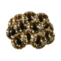 Balões Bobo Coloridos com LED - 10 Unidades Transparentes + Luzes de 3m