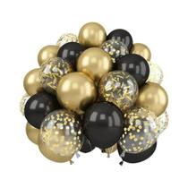 Balões Brancos Dourados De 12 Polegadas 30 Peças Balões De Confete Branco Pérola Para Aniversários