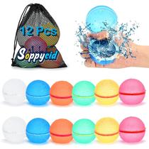 Balões de água 98K reutilizáveis, 18 unidades com bolsa de malha, bola de silicone