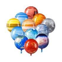 Balões De Alumínio 4D Tema Galáxia: Terra, Júpiter E 12 Planetas - Decoração De Céu Estrelado Balões De Alumínio 4D Tema Galáxia: Terra, Júpiter E 12 Planetas - Decoração De Céu Estrelado
