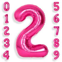 Balões de alumínio Helium Number SUWEN 40 cm rosa choque grandes 2 Balões de alumínio Helium Number SUWEN 40 cm rosa choque grandes 2