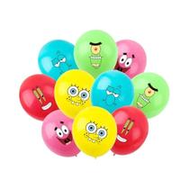 Balões De Aniversário De Desenho Animado Do Spongebob Para Chá De Bebê, Látex Híbrido Para Decoração