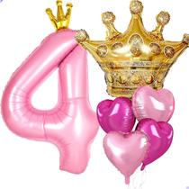 Balões de Aniversário de Princesa Florisland 40" Rosa, Jogo com 4 Peças Balões de Aniversário de Princesa Florisland 40" Rosa, Jogo com 4 Peças