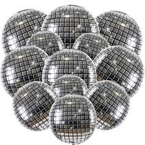 Balões de bola de discoteca Cadeya 4D, folha de alumínio, 12 peças para festa Balões de bola de discoteca Cadeya 4D, folha de alumínio, 12 peças para festa