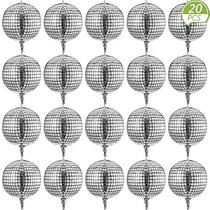 Balões de bola de discoteca Gejoy 4D 22 polegadas prateados, 20 unidades para festa Balões de bola de discoteca Gejoy 4D 22 polegadas prateados, 20 unidades para festa
