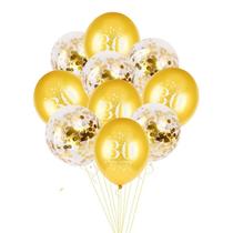 Balões De Confete De Látex De 12 Polegadas Para Adultos Para Festa De Aniversário De 30, 40, 50, 60