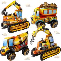 Balões de construção Simgoing 4D Foil Birthday Party x4 Balões de construção Simgoing 4D Foil Birthday Party x4