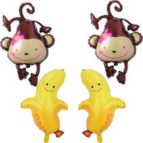 Balões de decoração de festa Monkey Banana Foil Mylar x4