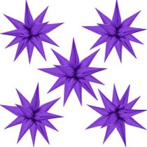 Balões de decoração de festa ZAKVOOR Starburst 60 unidades roxos Balões de decoração de festa ZAKVOOR Starburst 60 unidades roxos